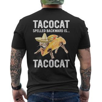 Tacocat Spelled Backward Is Tacocat For Tacos&Cat Lovers Men's T-shirt Back Print - Seseable