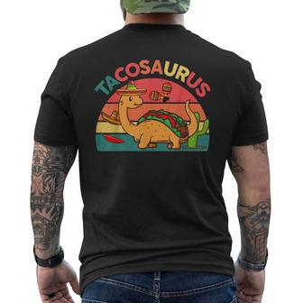 Tacosaurus Taco Dinosaur Boy Toddler Tuesday Mexican Men's T-shirt Back Print - Monsterry UK