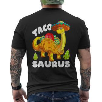 Tacosaurus Taco Dinosaur Dino Cinco De Mayo Mexican Men's T-shirt Back Print | Mazezy DE