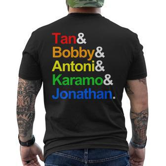 Tan Bobby Antoni Karamo Jonathan Qe Gay Men's T-shirt Back Print - Monsterry DE