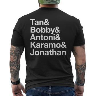 Tan Bobby Antoni Karamo Jonathan Queer English Men's T-shirt Back Print - Monsterry CA