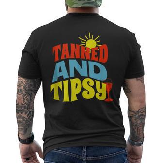 Tanned And Tipsy Men's T-shirt Back Print - Monsterry AU