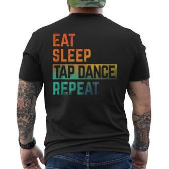 Tap Dance Eat Sleep Repeat Watercolor Men's T-shirt Back Print - Monsterry UK