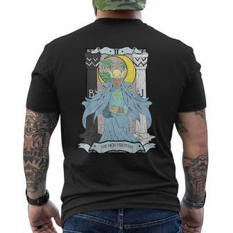 Tarot Card The High Priestess Ii Occult Vintage Color Men's T-shirt Back Print - Monsterry UK