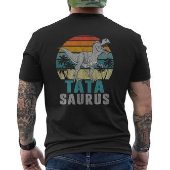Tatasaurusrex Dinosaur Tata Saurus Father's Day Mens Back Print T-shirt | Mazezy