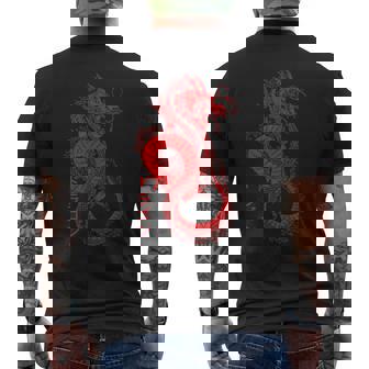 Tatouage Japonais Esthétique Dragon Rouge Symbole Kanji Japon T-shirt imprimé au dos - Cadeauxyz