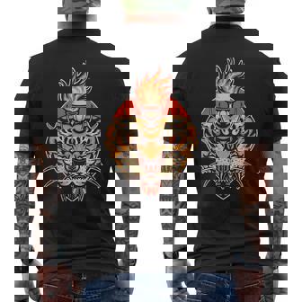 Tatuaje Tradicional Americano De Tigre De Corazón Sagrado Camiseta Hombre Estampado Espalda - Regaloses