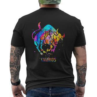 Taurus Zodiac Sign Mens Back Print T-shirt - Thegiftio UK
