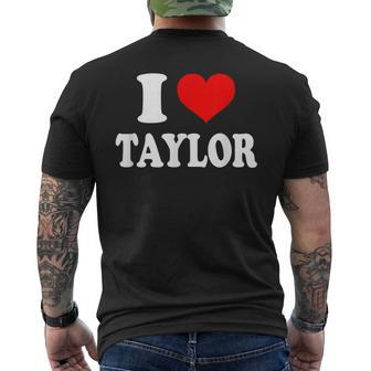 Taylor I Heart Taylor I Love Taylor Mens Back Print T-shirt - Thegiftio UK