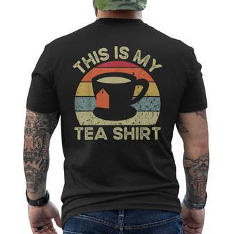 This Is My Tea Tea Drinker Retro Vintage Men's T-shirt Back Print - Monsterry AU