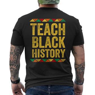 Teach Black History Month Pride African American Teacher Men's T-shirt Back Print - Monsterry