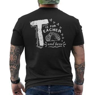 Teacher And Taco Tuesday Cinco De Mayo Teacher Men's T-shirt Back Print | Mazezy DE