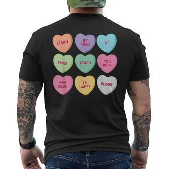Teacher Valentine's Day Candy Heart School Women Men's T-shirt Back Print | Seseable CA