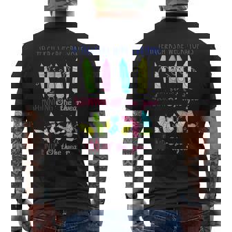 If Teachers Were Crayons Beginning Of The Year End The Year Men's T-shirt Back Print - Monsterry