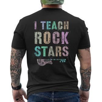 Teachers I Teach Rock Stars Educator Prek Last Day Reading Men's T-shirt Back Print - Monsterry CA