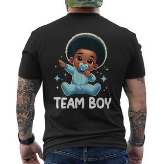 Team Boy Baby Announcement Gender Reveal Party Men's T-shirt Back Print - Seseable