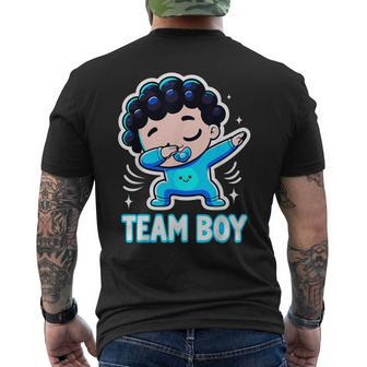 Team Boy Baby Gender Reveal Party Announcement Men's T-shirt Back Print | Mazezy