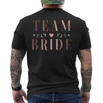 Team Bride Bachelor Bridal Shower Wedding Party Squad Men's T-shirt Back Print - Monsterry