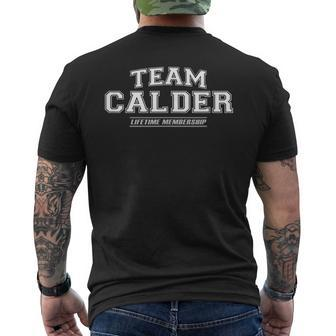 Team Calder Proud Family Surname Last Name Men's T-shirt Back Print - Seseable