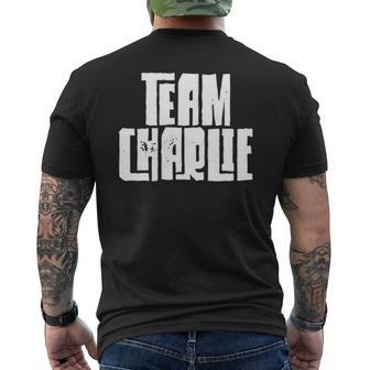 Team Charlie Son Dad Husband Grandson Sports Family Group Mens Back Print T-shirt | Mazezy UK