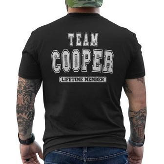 Team Cooper Lifetime Member Family Last Name Men's T-shirt Back Print - Seseable