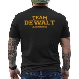 Team Dewalt Proud Family Surname Last Name Men's T-shirt Back Print - Seseable