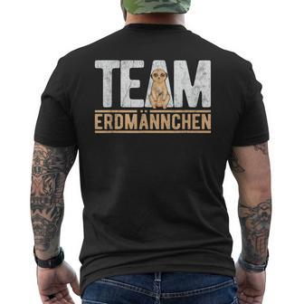 Team Erdmännchen Lustiges Meerkat Fan Kurzärmliges Herren-T-Kurzärmliges Herren-T-Shirt Schwarz - Seseable