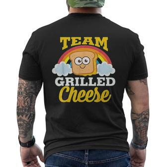 Team Grilled Cheese Cute Love Grilled Cheddar Mens Back Print T-shirt - Thegiftio UK