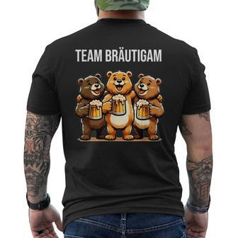Team Groom Jga Stag Party Bear Jga T-Shirt mit Rückendruck - Seseable