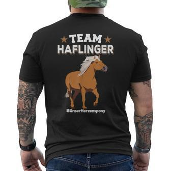 Team Haflinger Unserherzenspony Haflinger Pony T-Shirt mit Rückendruck - Seseable