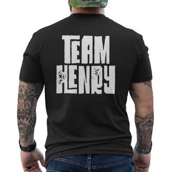 Team Henry Son Dad Husband Grandson Sports Group Mens Back Print T-shirt | Mazezy