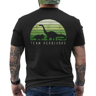 Team Herbivore Dinosaur Vegetarians And Vegan T-Shirt mit Rückendruck - Seseable