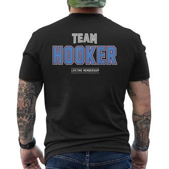 Team Hooker Proud Family Last Name Surname Men's T-shirt Back Print - Seseable