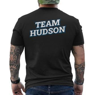 Team Hudson Relatives Last Name Family Matching Men's T-shirt Back Print - Seseable