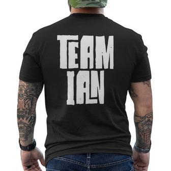 Team Ian Son Grandson Husband Dad Sports Family Group Mens Back Print T-shirt | Mazezy