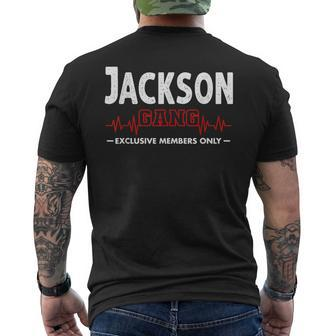 Team Jackson Last Name Lifetime Member Family Pride Surname Men's T-shirt Back Print - Seseable