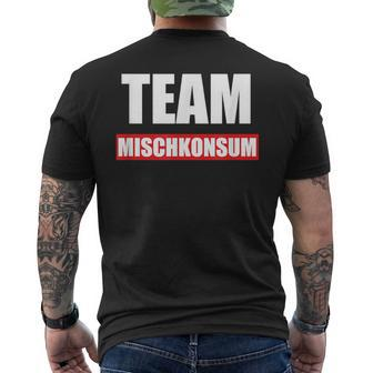 Team Mischkonsum Druffi Party Tekk Techno Music Dancing Bass T-Shirt mit Rückendruck - Seseable