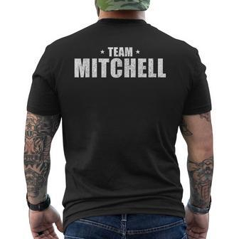 Team Mitchell Retro Family Matching Last Name Men's T-shirt Back Print - Seseable
