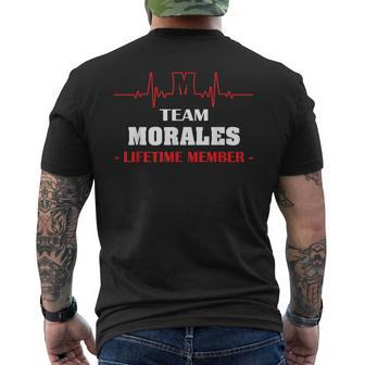 Team Morales Lifetime Member Family Youth Father's Day Men's T-shirt Back Print | Seseable CA
