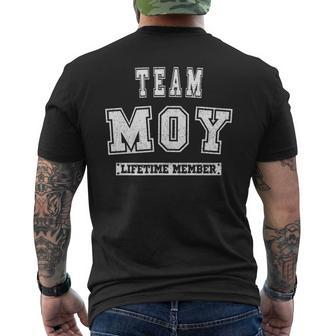 Team Moy Lifetime Member Family Last Name Men's T-shirt Back Print - Seseable