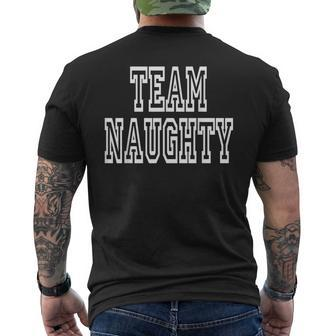 Team Naughty Clothing For People Who Like Being Naughty Men's T-shirt Back Print | Mazezy