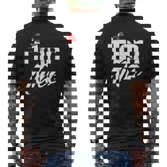 Team Nice Couple Matching Outfit Team Naughty Men's T-shirt Back Print - Monsterry