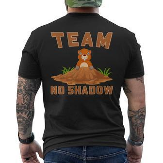 Team No Shadow Groundhog Day Men's T-shirt Back Print - Monsterry