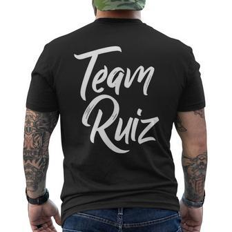 Team Ruiz Last Name Of Ruiz Family Cool Brush Style Men's T-shirt Back Print - Seseable