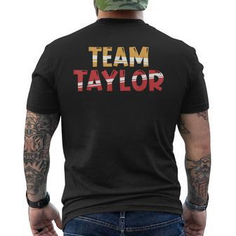 Team Taylor Lifetime Member Surname Family Last Name Men's T-shirt Back Print - Seseable