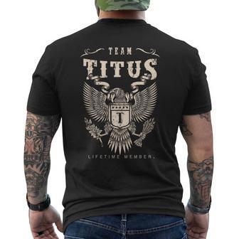 Team Titus Lifetime Member Mens Back Print T-shirt - Seseable