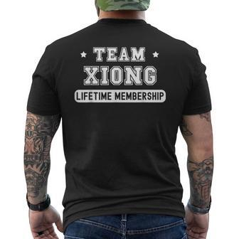 Team Xiong Lifetime Membership Family Last Name Men's T-shirt Back Print - Seseable