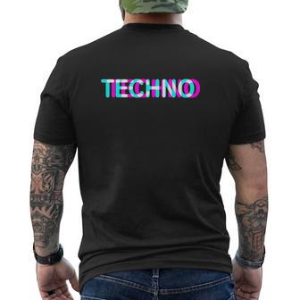 Techno 3D Discotheque Music Mens Back Print T-shirt - Thegiftio UK