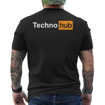Techno Hub Music Festival Techno Music Lovers Or Dj Men's T-shirt Back Print | Mazezy