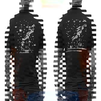 Telescopio Sistema Solar Planetas Galaxia Espacio Astronomía Camiseta Hombre Estampado Espalda - Regaloses